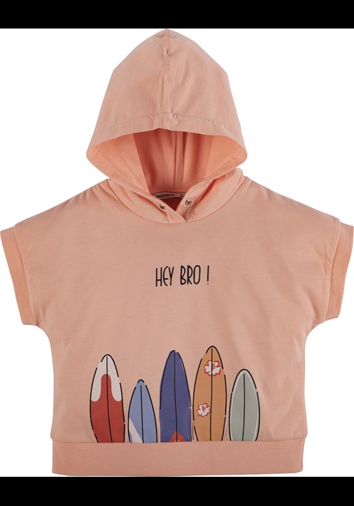 Baskili Kapsonlu Sweatshirt 16666 2