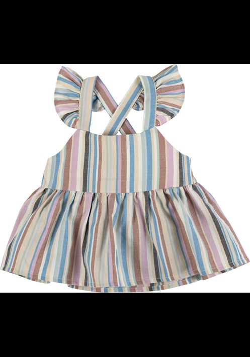 Çizgili Askili Bluz 17306 2